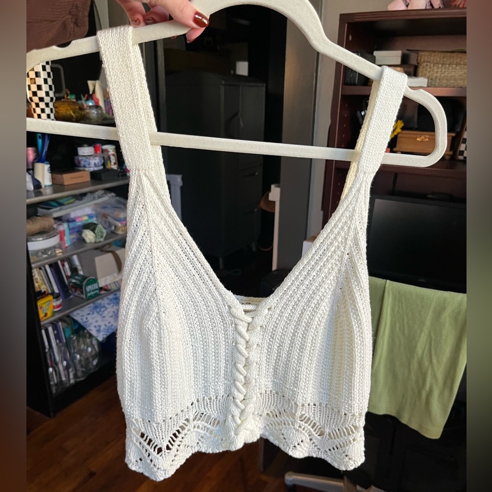 Jolie & Joy Cream Ivory Crop Top